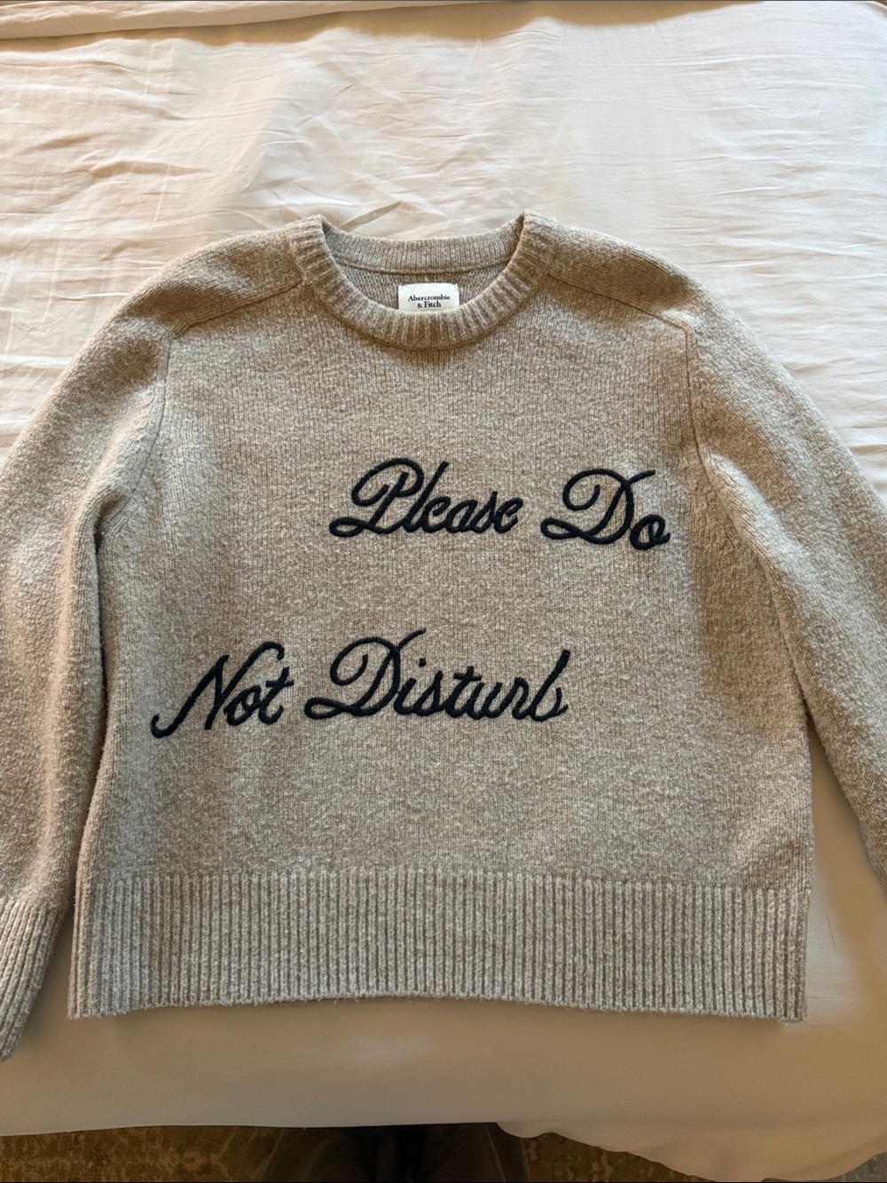 Abercrombie & Fitch Crewneck Sweater with Black Script